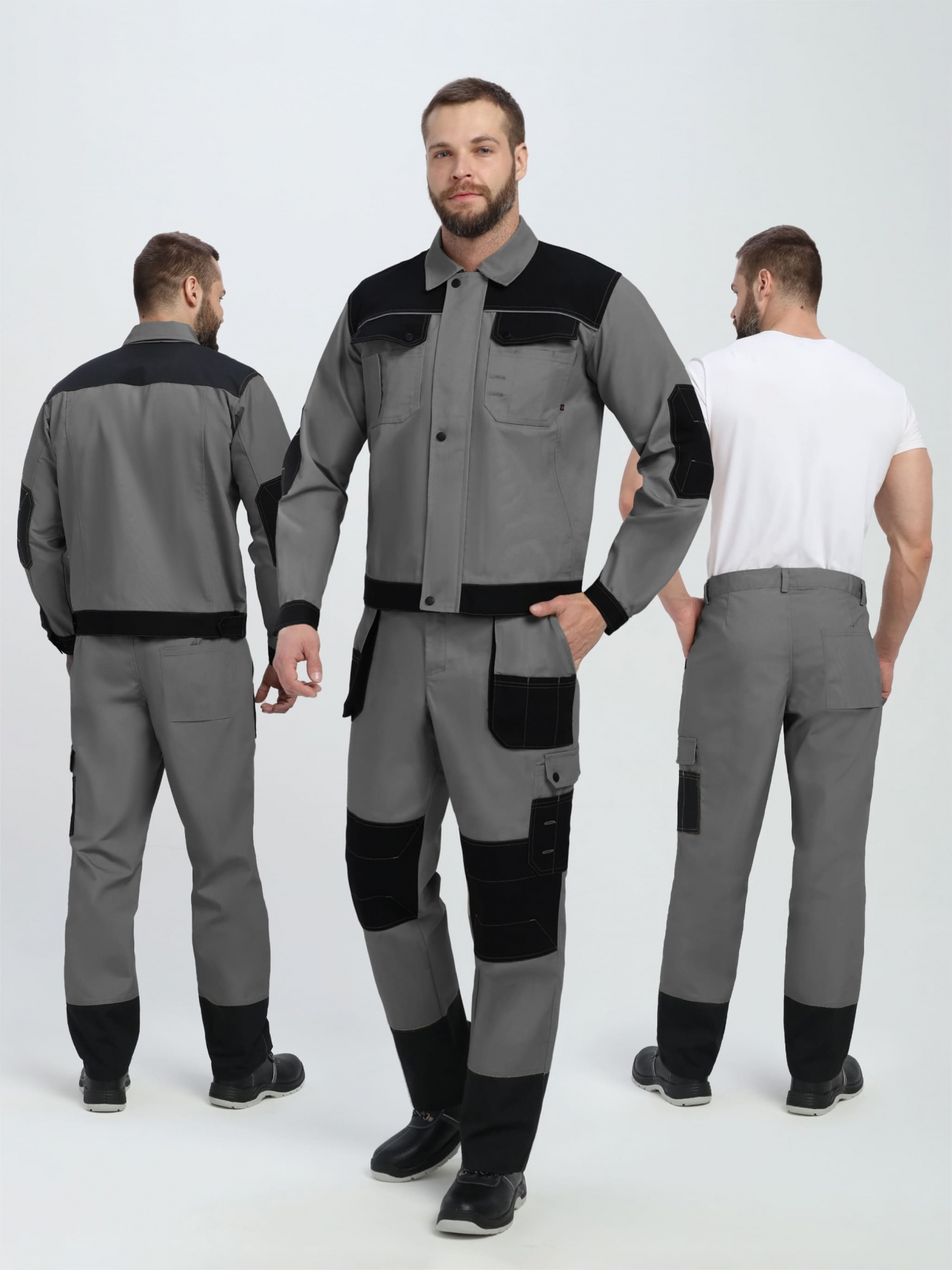 Костюм ВЕСТА IMP с БР (т.серый/черный)