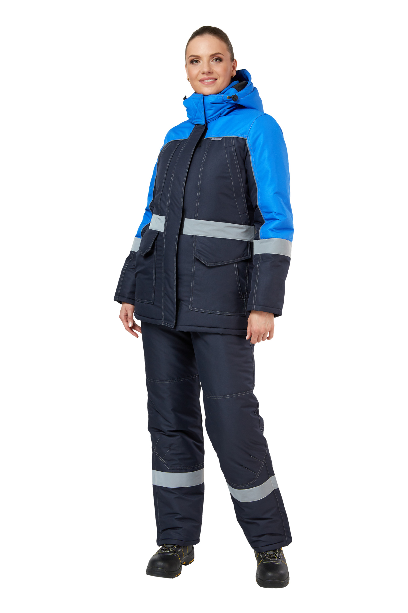 Костюм СУНТАР зимний женский с БР (т.синий/василек)