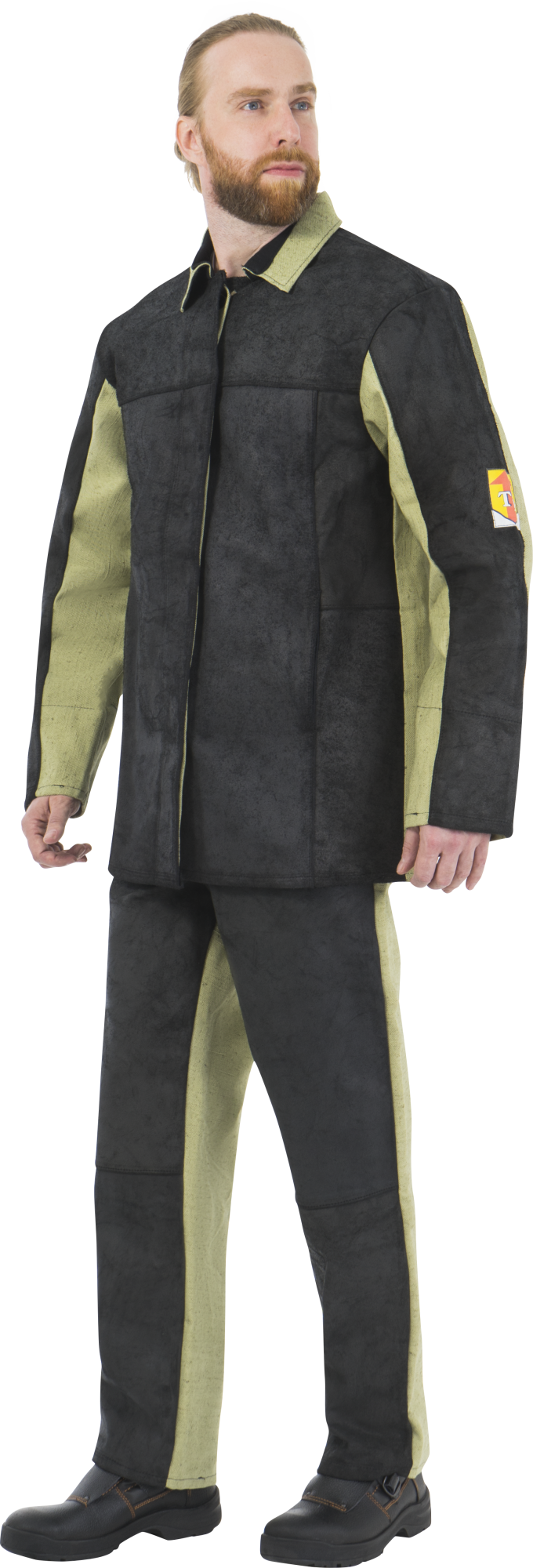 Костюм сварщика комб. 2 кл.защиты с БР (хаки/черный)