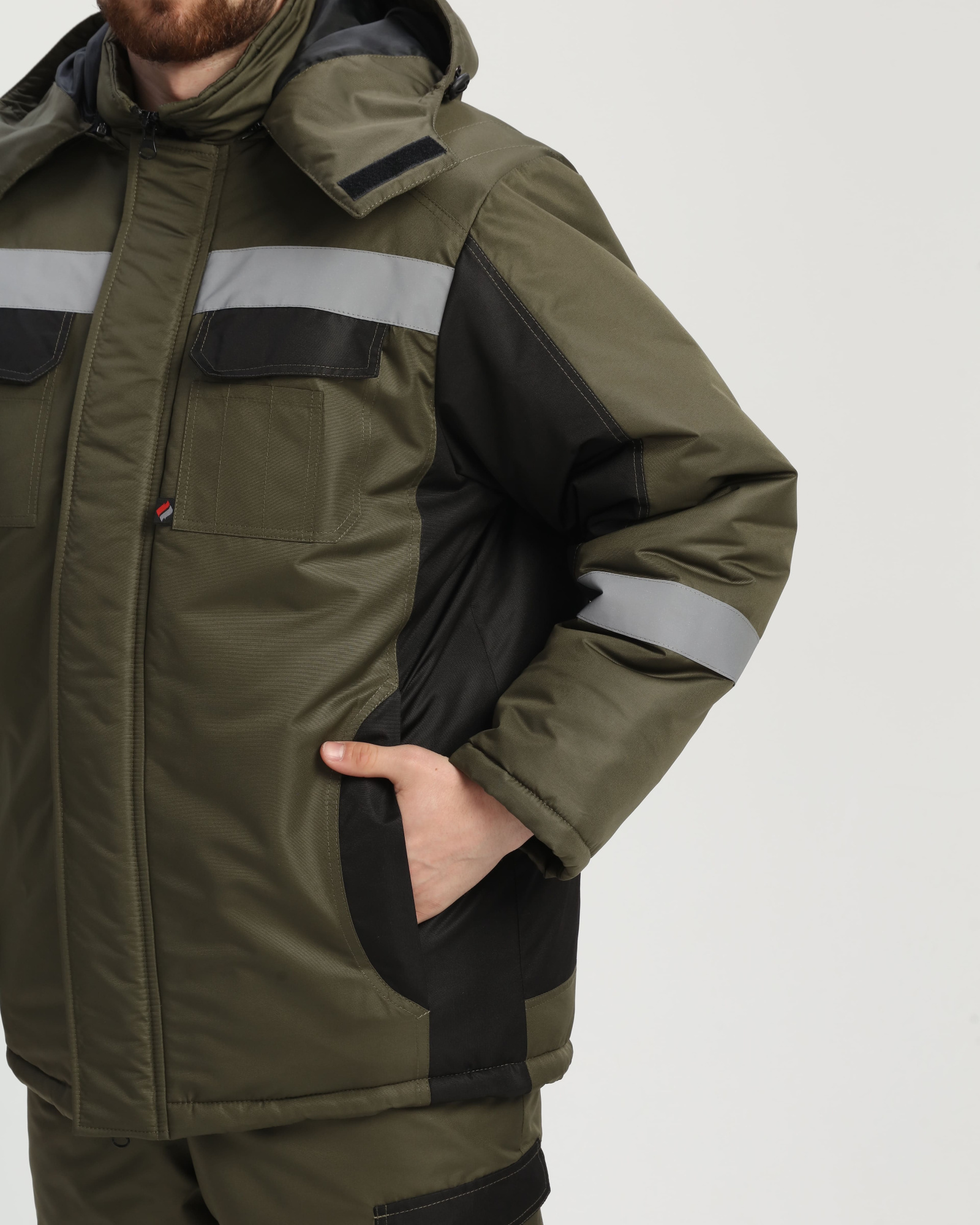 Костюм ВЕКТРОН-2 СОП зимний с ПК (хаки/черный)