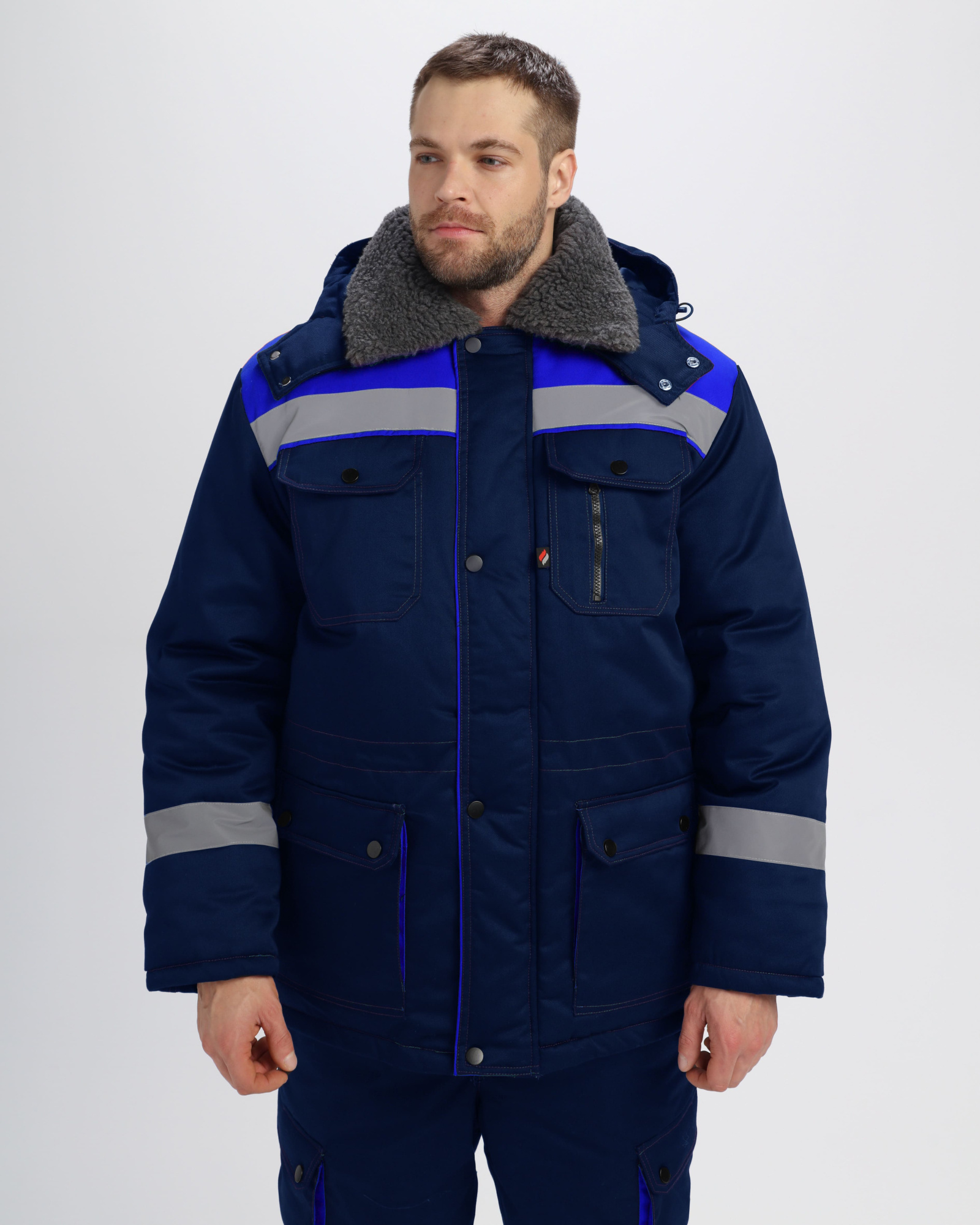 Костюм ТИТАН-УЛЬТРА зимний с ПК (т.синий/васильковый)