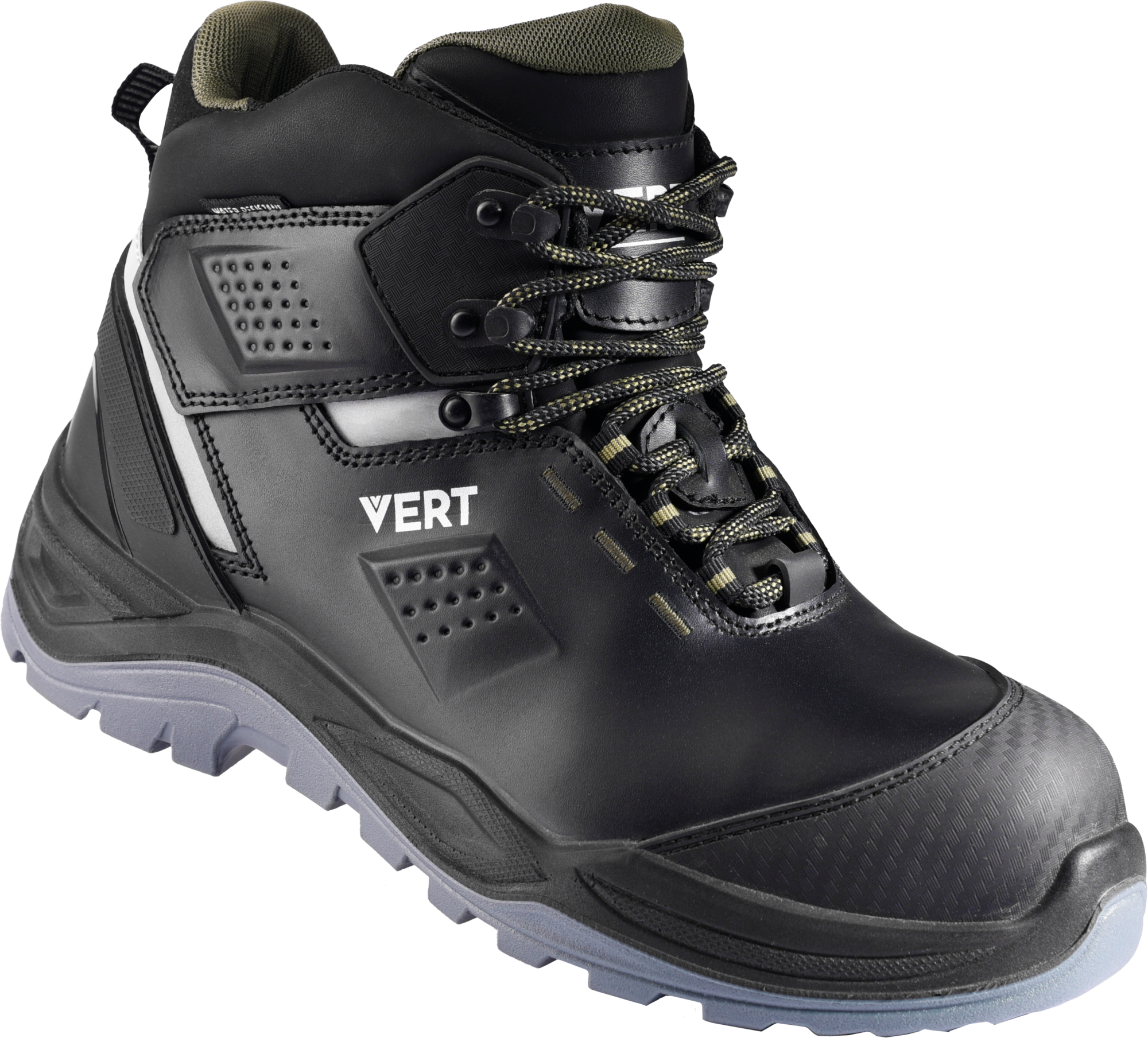 Ботинки VERT ПУ/ТПУ кожаные с КП и КС (черный)