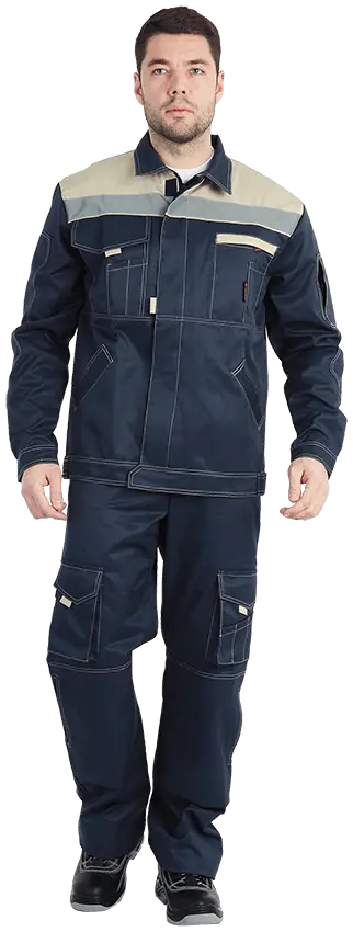 Костюм ДОКЕР с ПК (т.синий/бежевый)