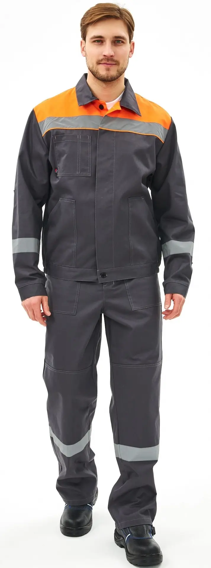Костюм ЛИПЕЦК-2 СОП CH с ПК (т.серый/оранжевый)