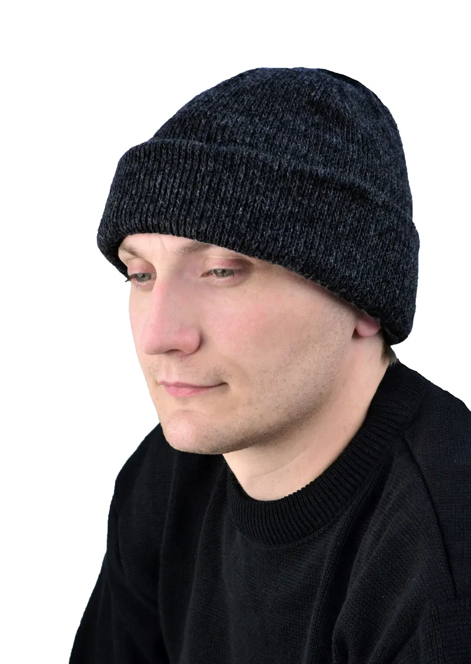 Шапка трикотажная двойная вязка 6 класс (черный)