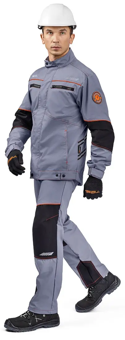 Костюм РИВЕР с БР (серый/черный/оранжевый)