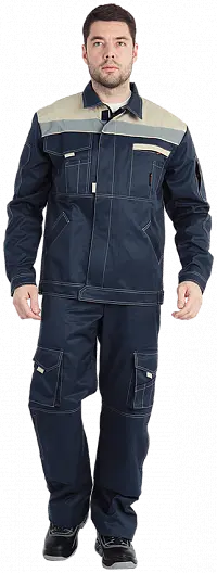 Костюм ДОКЕР с ПК (т.синий/бежевый)
