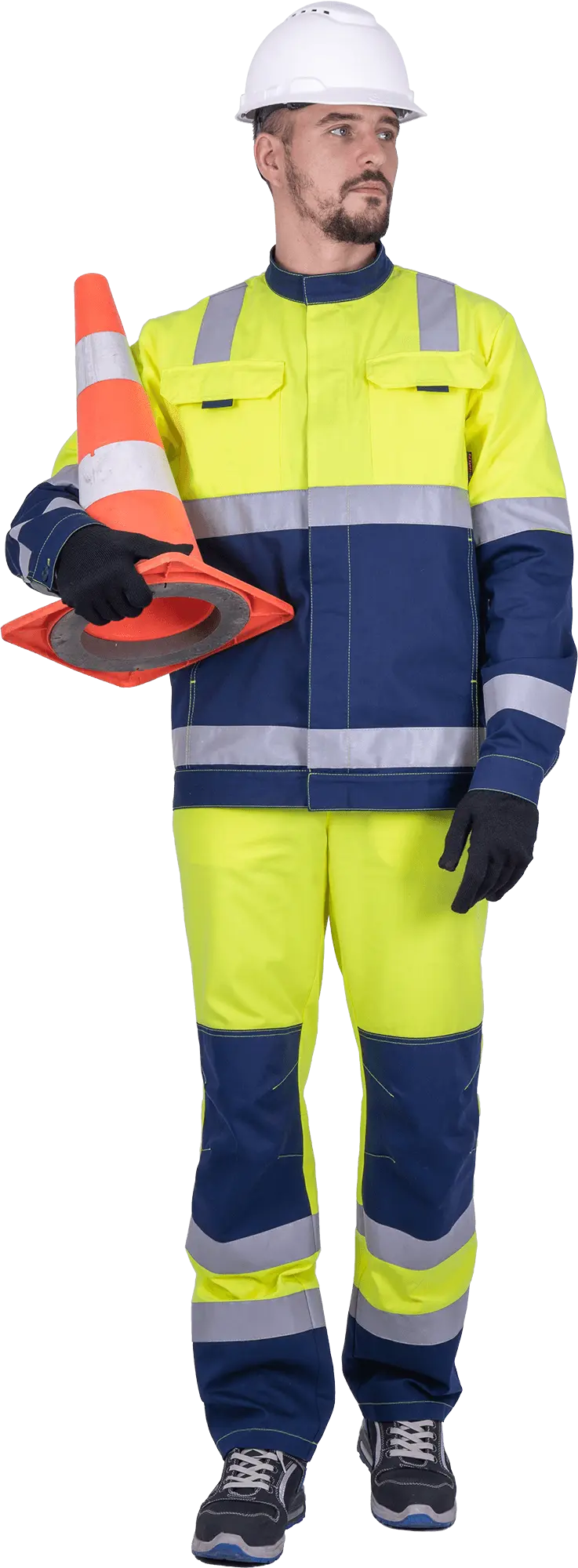 Костюм РЕФЛЕКТ-1 сигнальный с ПК (желтый/синий)