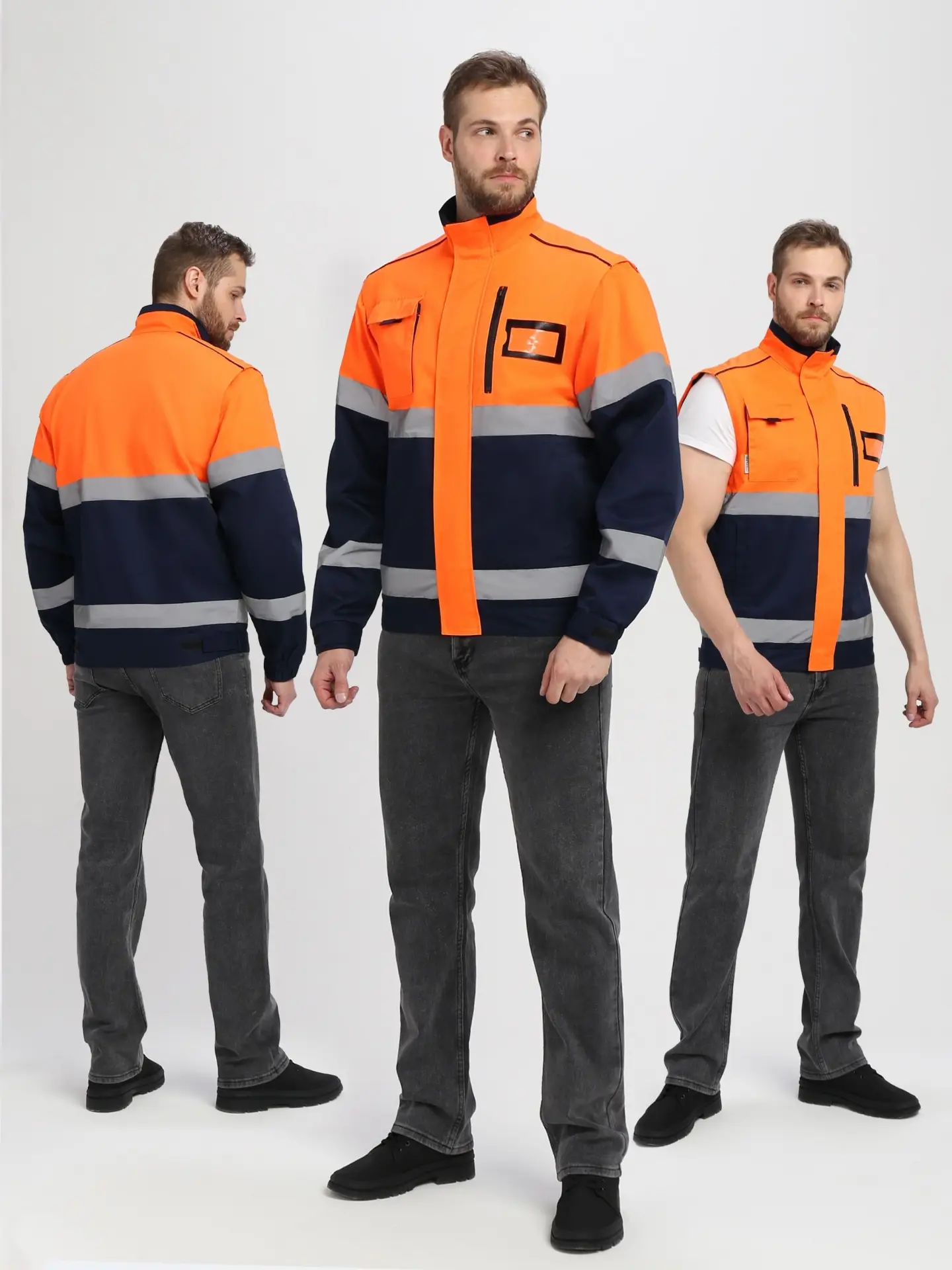 Куртка-трансформер PROFLINE SPECIALIST МВО сигнальная (оранжевый/т.синий)