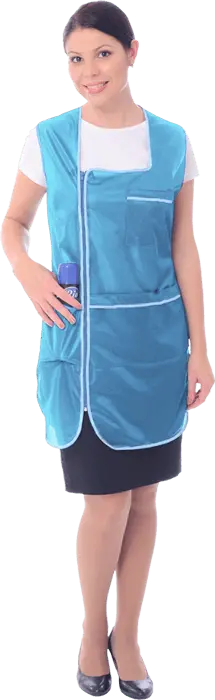 Халат ЗОЛУШКА женский нейлоновый на молнии (бирюзовый)