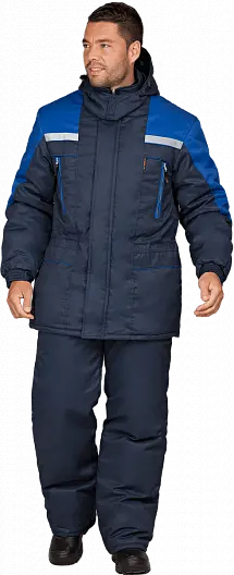 Костюм СПЕЦ зимний с БР (т.синий/василёк)