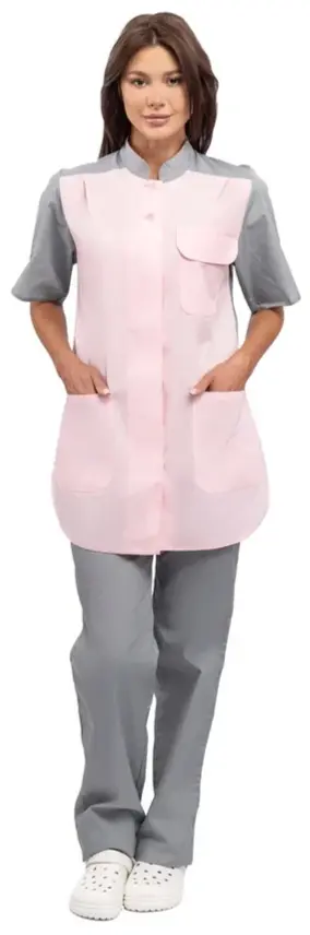 Костюм ОКТАВА женский с БР (серый/розовый)