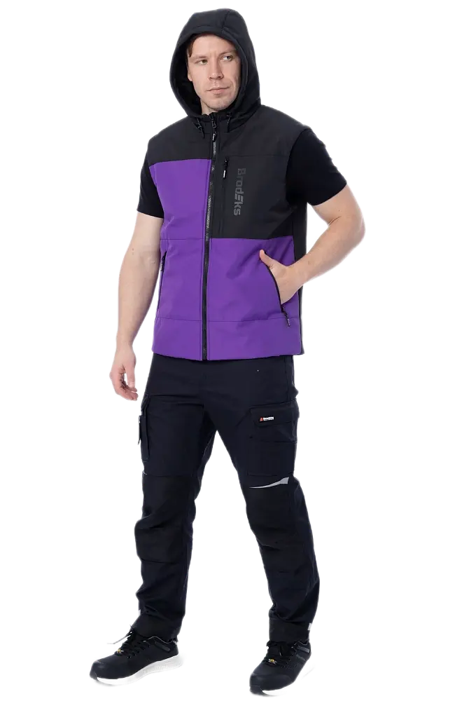 Жилет BRODEKS URBAN KW 133 зимний (фиолетовый/черный)