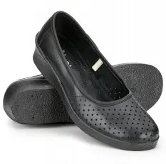 Туфли НУАР ПВХ женские кожаные (черный)