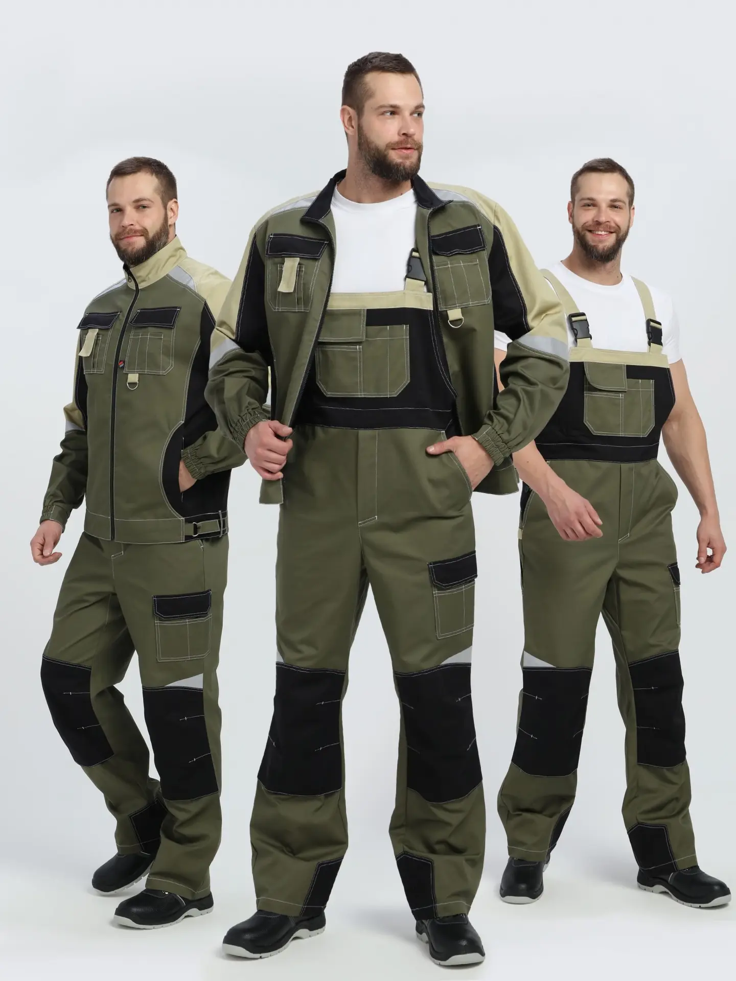 Костюм ВЕКТРОН-2 МВО с ПК (хаки/черный/бежевый)