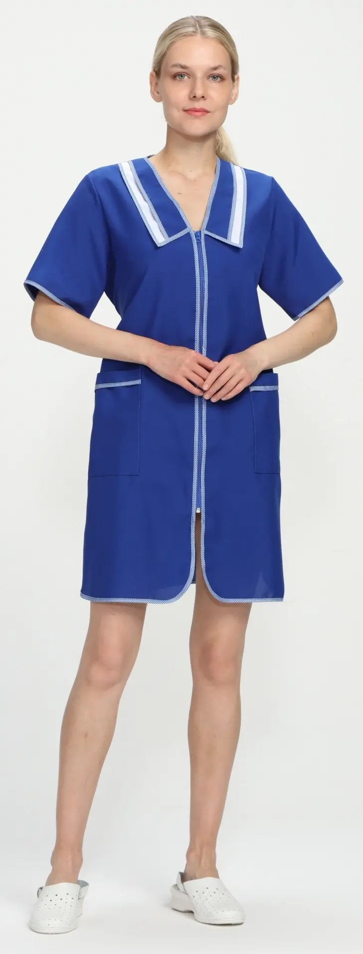 Халат САКУРА женский (васильковый)