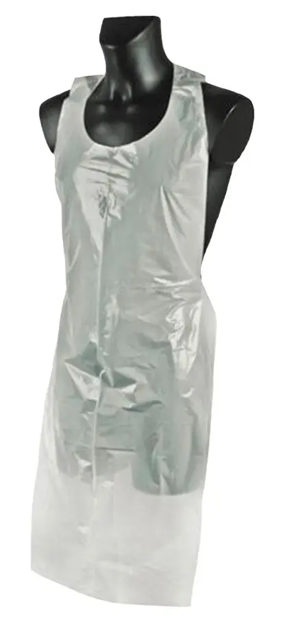 Фартук одноразовый полиэтиленовый 74x120см 10мкм (белый)