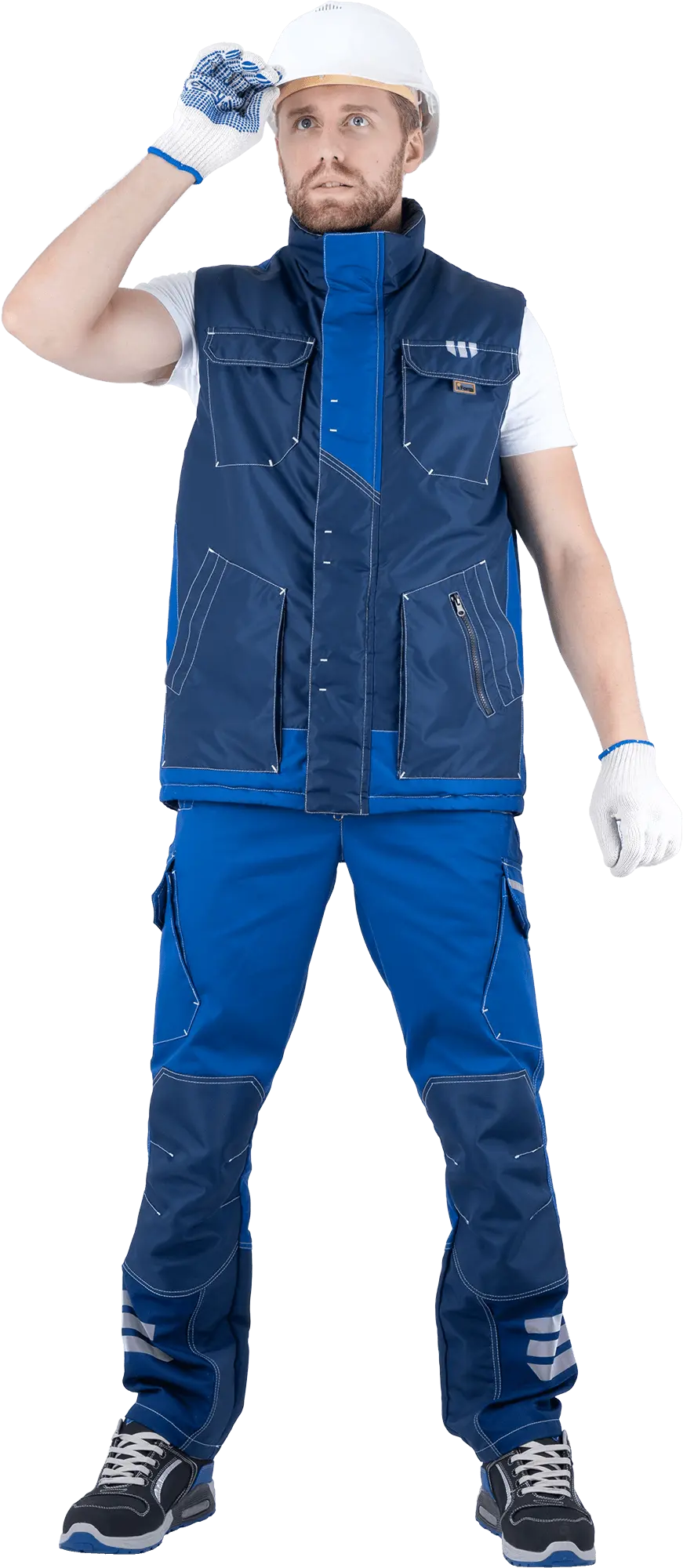 Жилет ЭДВАНС зимний (синий/васильковый)