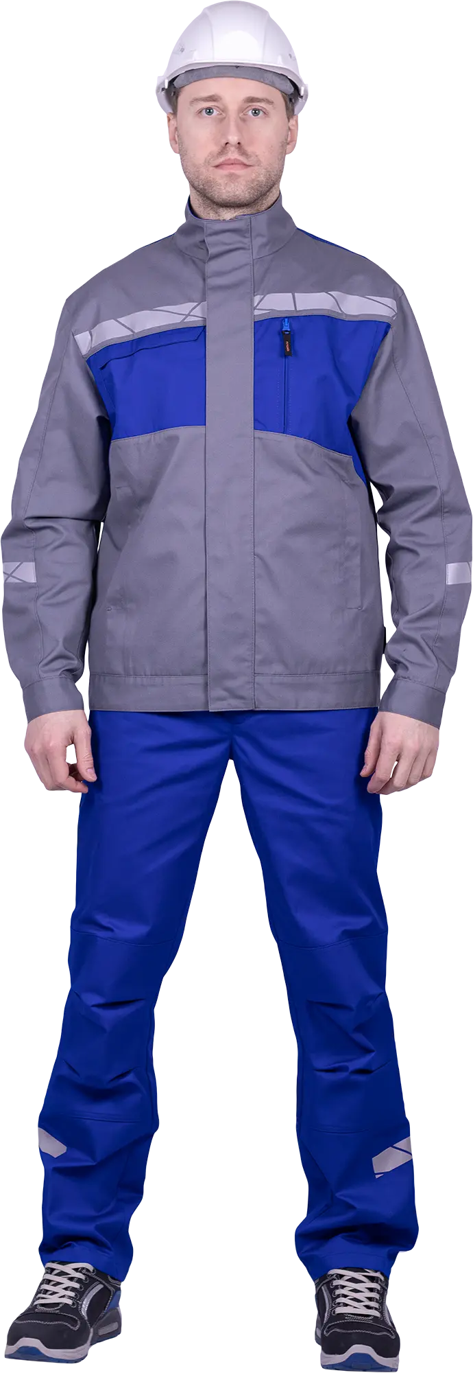 Куртка СТРОНГ (серый/васильковый)