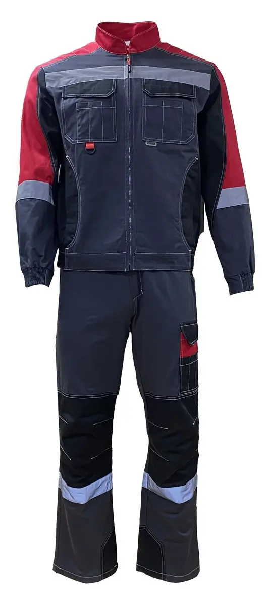 Костюм ФОРМУЛА КОТТОН ФП2 с ПК (т.серый/красный/черный)