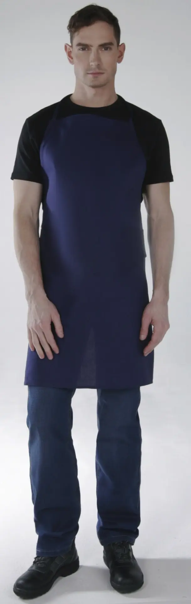 Фартук с грудкой Диагональ (т.синий)