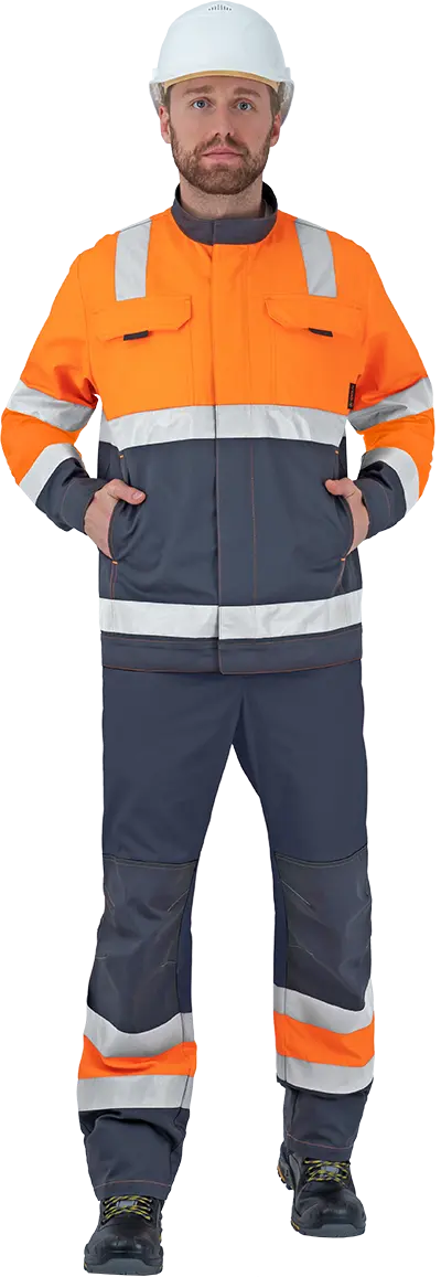 Костюм РЕФЛЕКТ-2 3-й класс защиты (флуоресцентный оранжевый/серый)