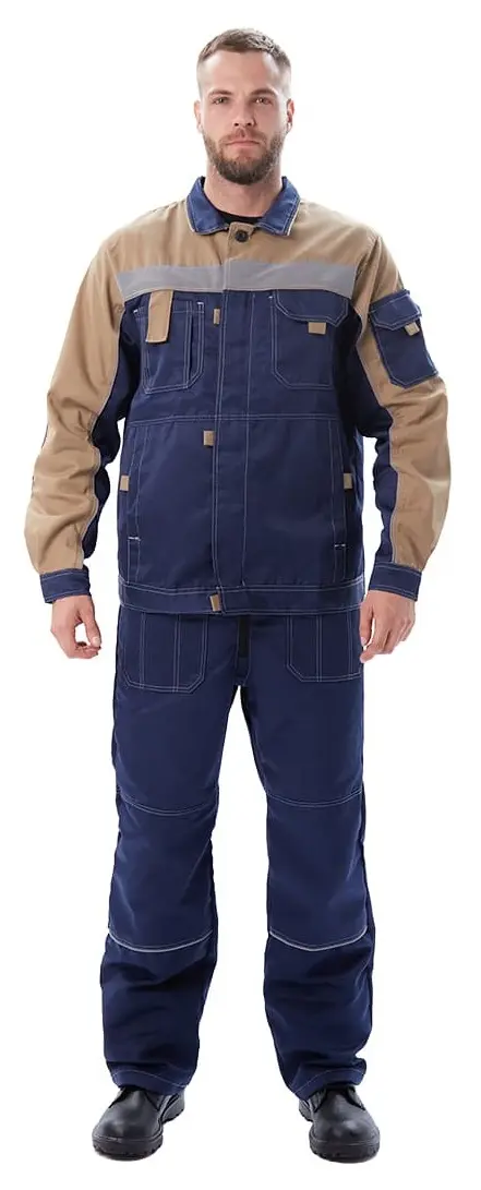 Костюм РОЛЬФ с ПК (т.синий/бежевый)