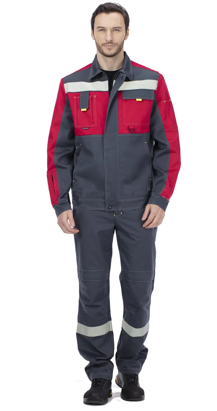 Костюм ТАЛЬ с БР (серый/красный)