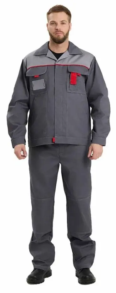 Костюм КИРЖАЧ Л10-КБР с БР (серый/красный)