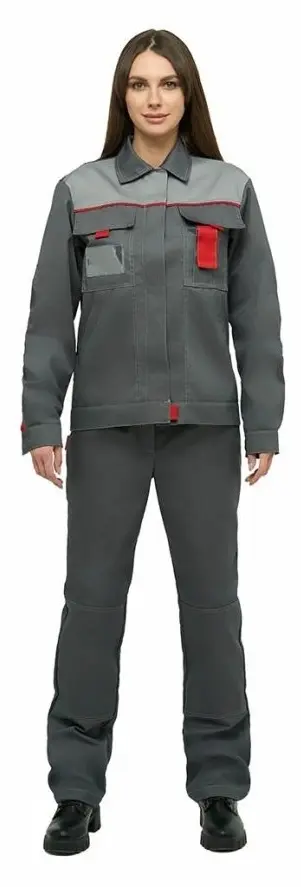 Костюм КАМА Л10-КБР женский с БР (серый/красный)