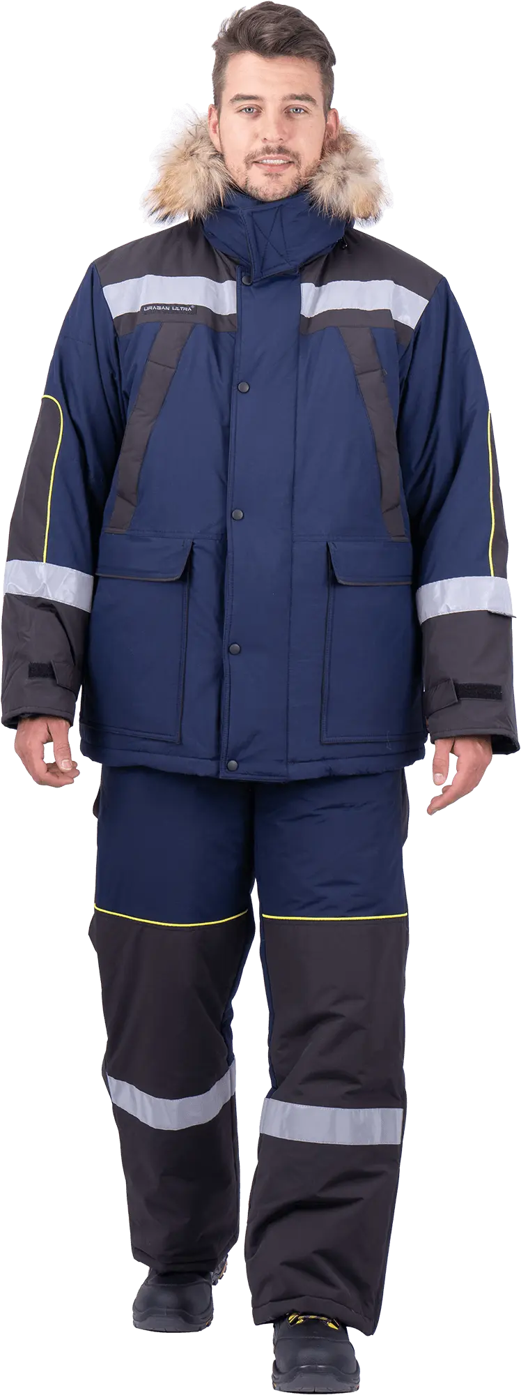 Костюм УРАГАН-УЛЬТРА с ПК зимний (т.синий/черный)