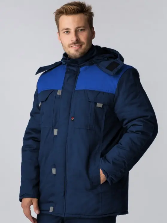 Куртка ФЛОФТ ПРЕМИУМ зимняя (т.синий/васильковый/серый)