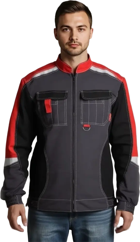 Костюм ФАВОРИТ-МЕГА ST (ФОРМУЛА) с ПК (серый/черный/красный)