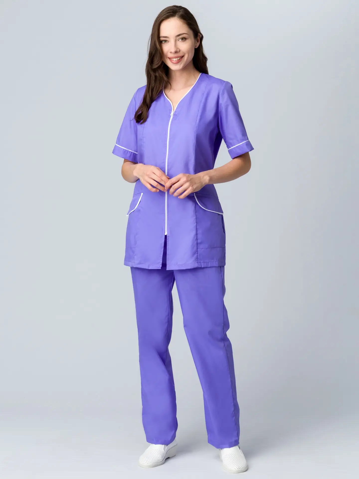 Костюм ВЕРА женский (сиреневый/белый)