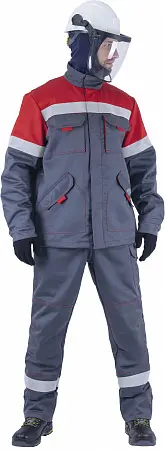Костюм ЭЛЕКТРОСТОП ТЕРМО усиленный ЗЭТВ 56.8 (серый/красный)