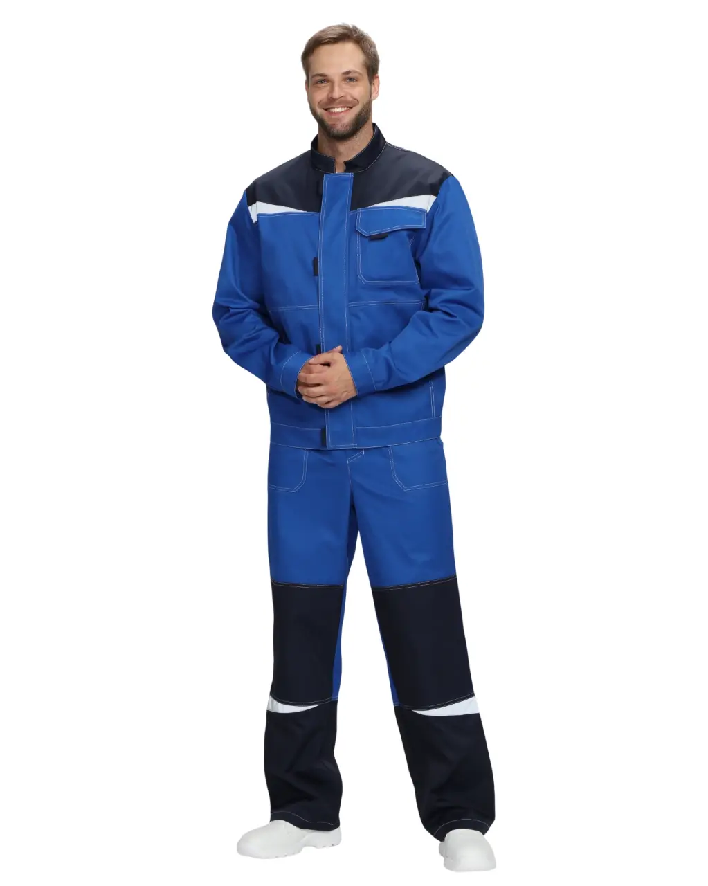 Костюм СТРОЙ-1 CH с БР (васильковый/т.синий)