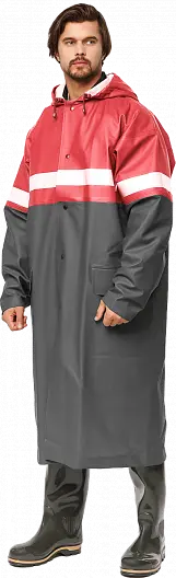 Плащ Гермес влагозащитный (красный/серый)