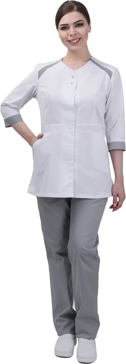 Костюм МИРАЖ женский (белый/серый)