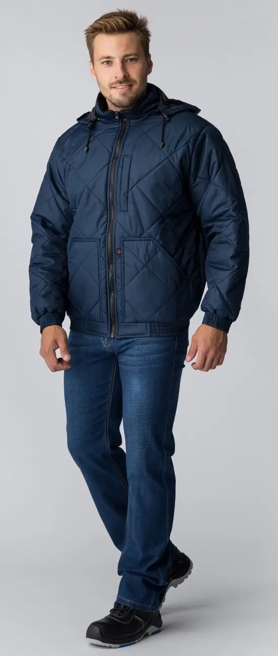 Куртка БОМБЕР-ЛЮКС демисезонная (т.синий)