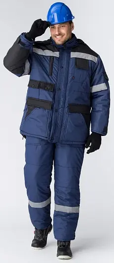 Костюм БЕРКУТ зимний с ПК (т.синий/черный)