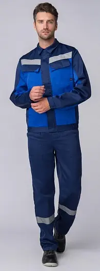 Костюм МАСТЕР с ПК (т.синий/васильковый)