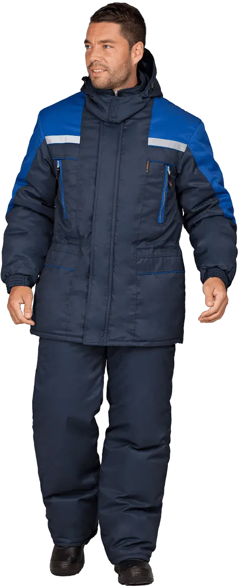 Костюм СПЕЦ зимний с БР (т.синий/василёк)