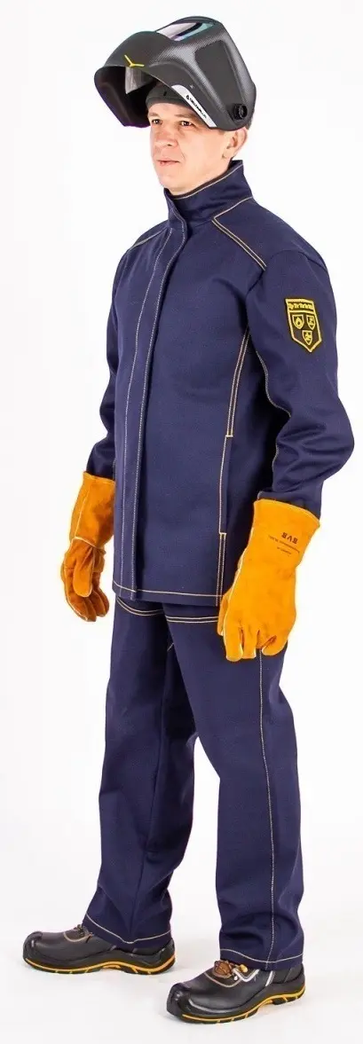 Костюм сварщика ВОЛАТ-У с БР усиленный 3 класс (синий)