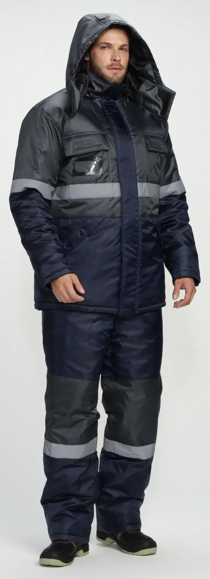 Костюм ПРОФИ зимний с ПК (т.серый/т.синий)