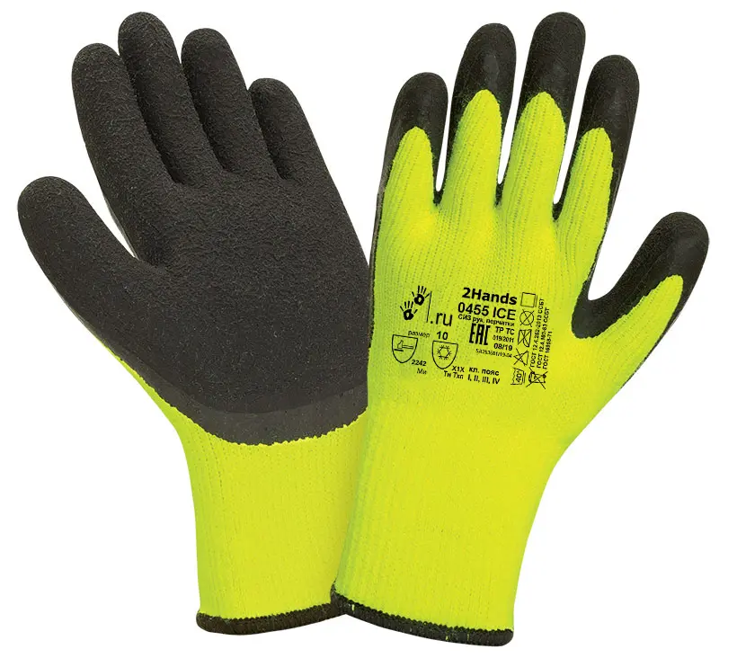 Перчатки утепленные 0455 ICE акрил 7G/вспененный латекс