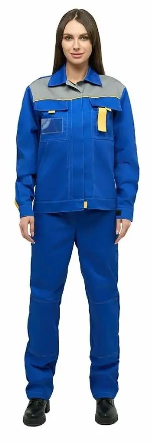 Костюм КАМА Л10-КБР женский с БР (васильковый/серый)