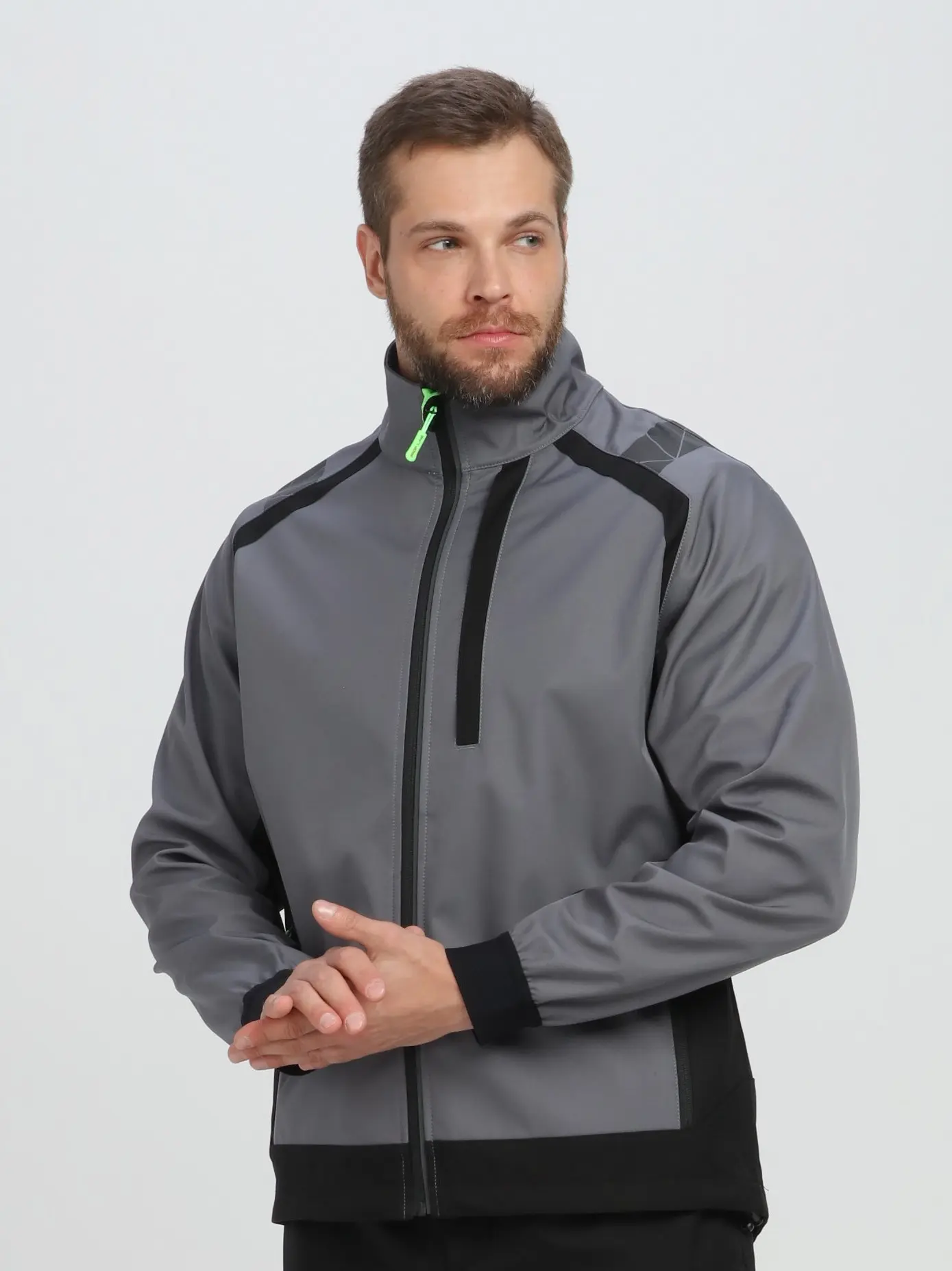 Куртка PROFLINE LEADER софтшел (серый/черный)