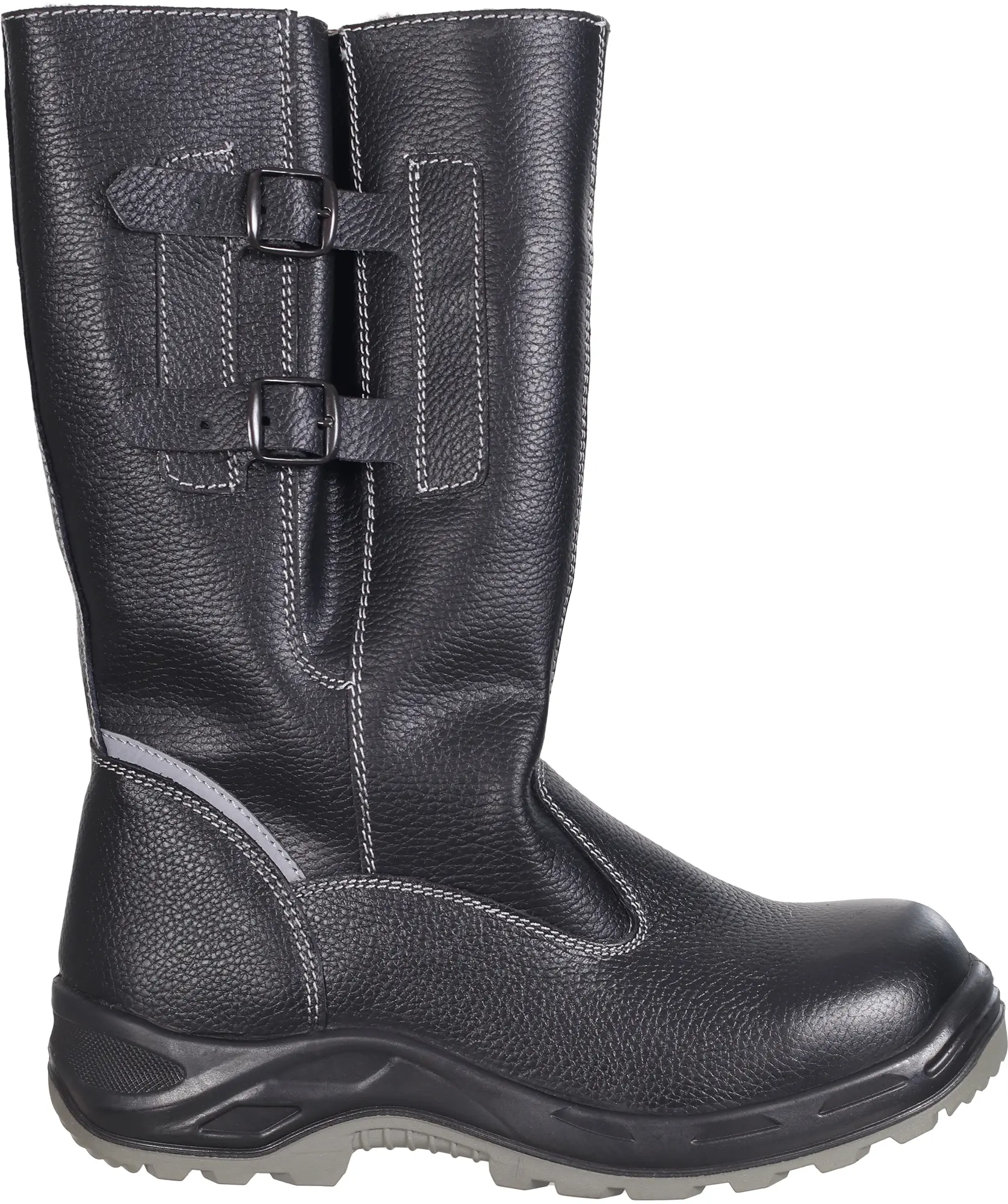 Сапоги TURBO ПУ/нитрил высокие с КП и КС нат.мех (черный)