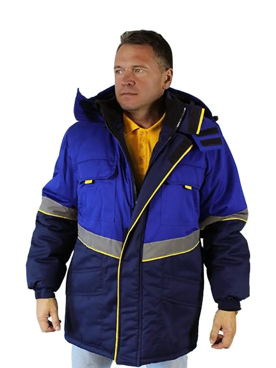 Куртка СЕВЕРНАЯ ШИРОТА зимняя (т.синий/васильковый)