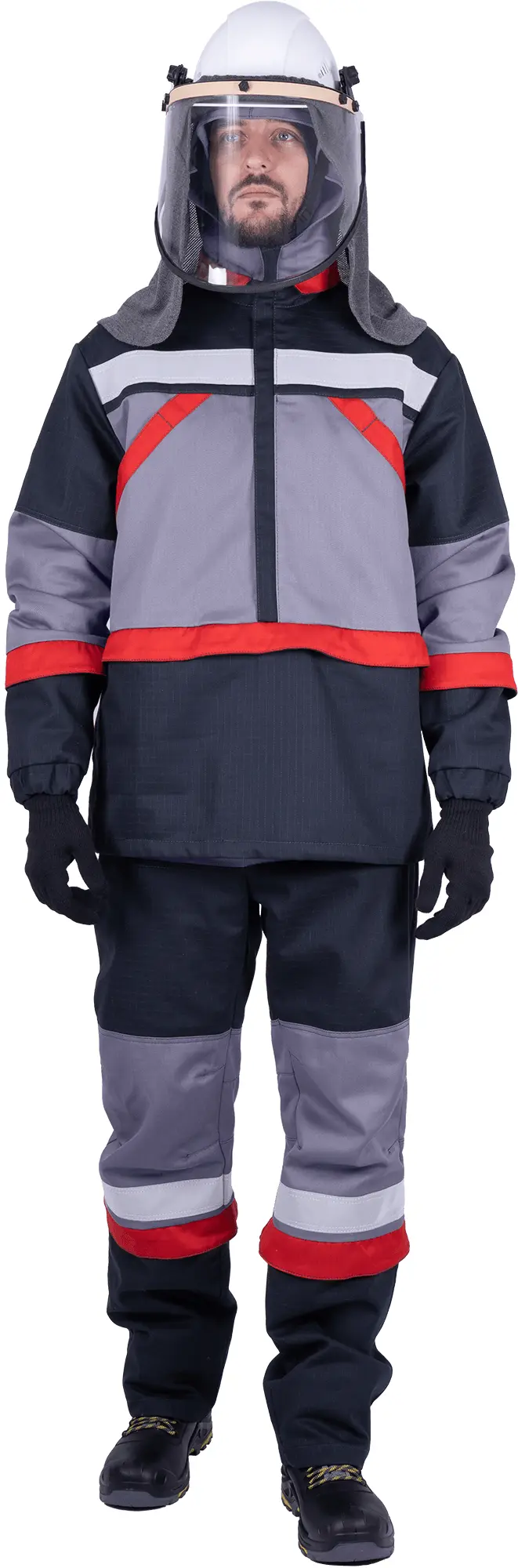 Костюм ЭЛЕКТРОСТОП ТЕРМО ЗЭТВ 30 противоэнцефалитный с БР (серый/красный)